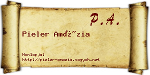 Pieler Amázia névjegykártya